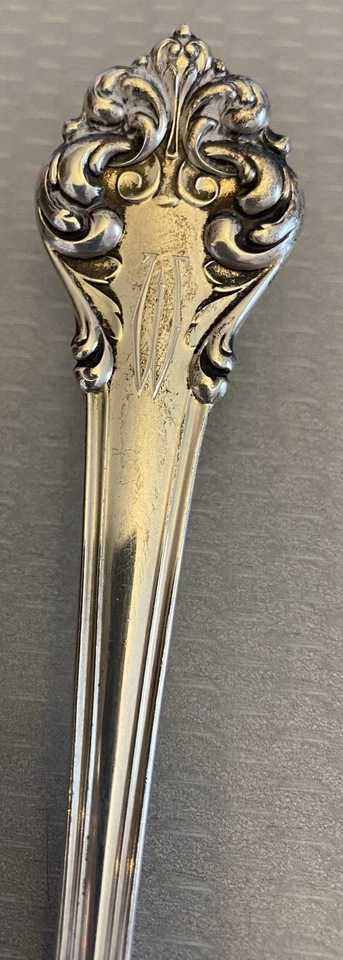 Cazuela grande Reed Barton de plata esterlina L'Elegante para servir bayas monoW Foto 2 de 4