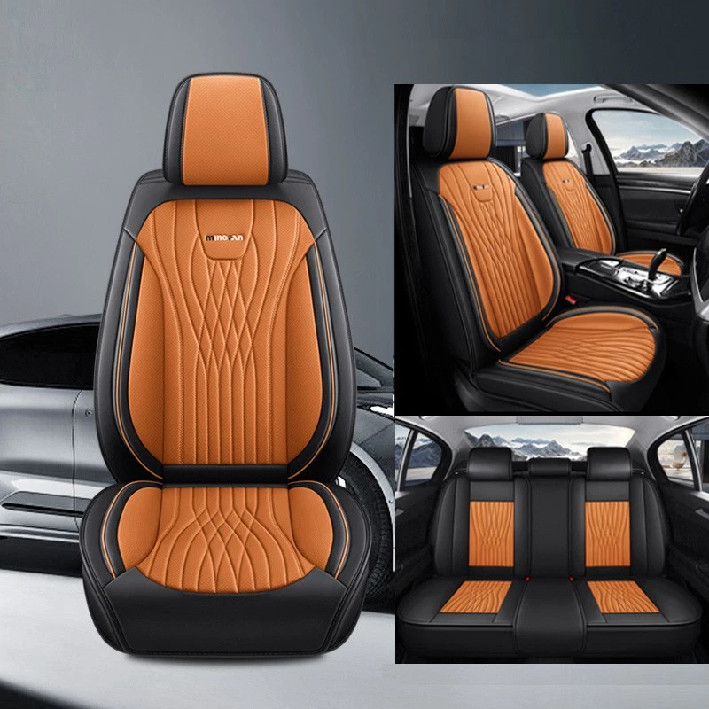 Juego completo de funda de asiento de cuero PU de 5 asientos para Toyota Camry 4Runner 86 Prius Yaris R Foto 2 de 4