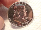 1957 Proof Franklin Half Dollar...Bright White Surfaces...GEM PROOF !!!