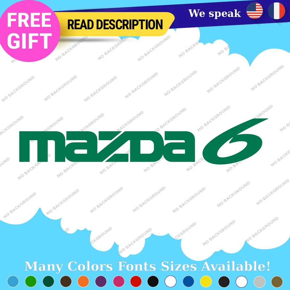 Fits Mazda 6 Decals Stickers Vinyl Emblem JDM Drift Tuning Door Fuel Rim Japan Foto 4 de 4