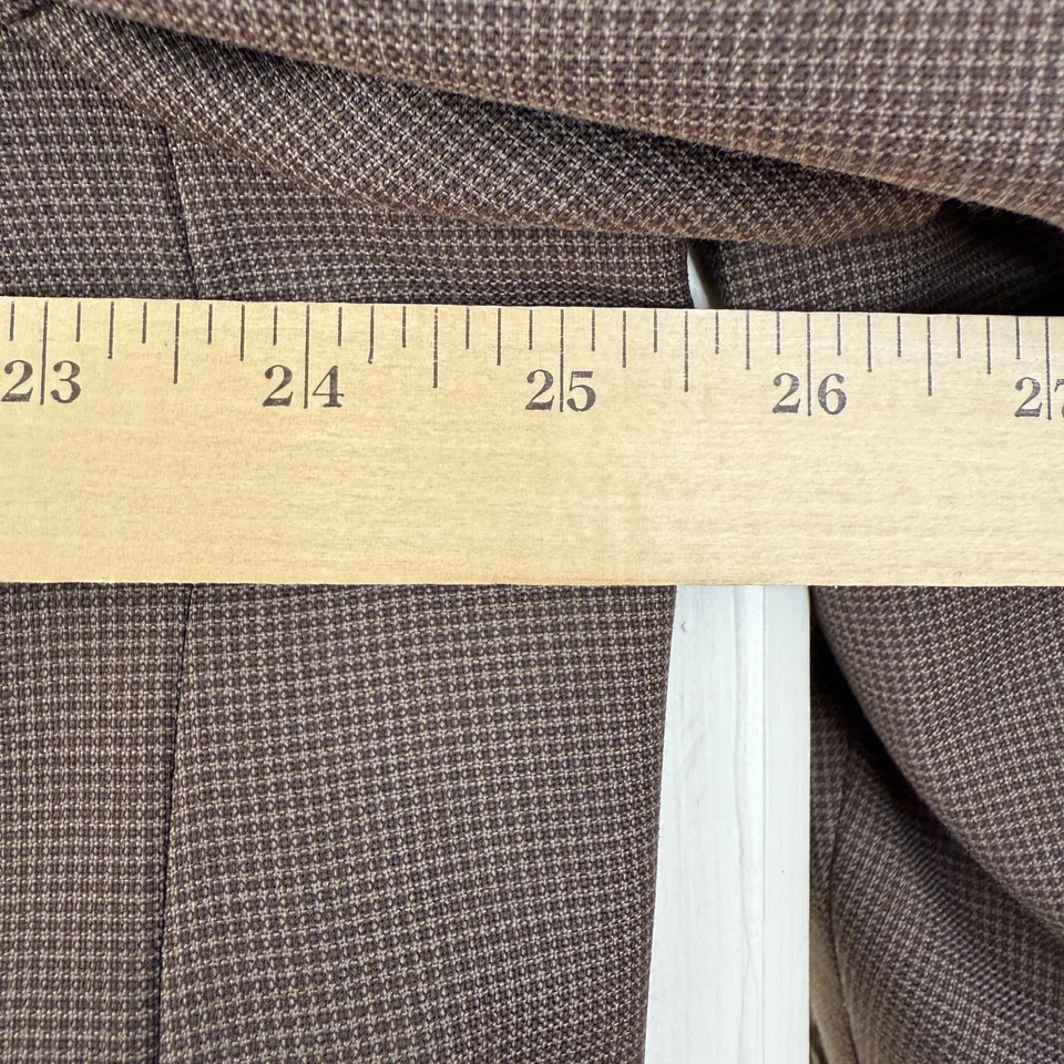 Traje Jones New York Para Hombre 48S Marrón Lúpulo 2 Botones 100% Lana Pantalones 46x28 Planos Foto 3 de 4