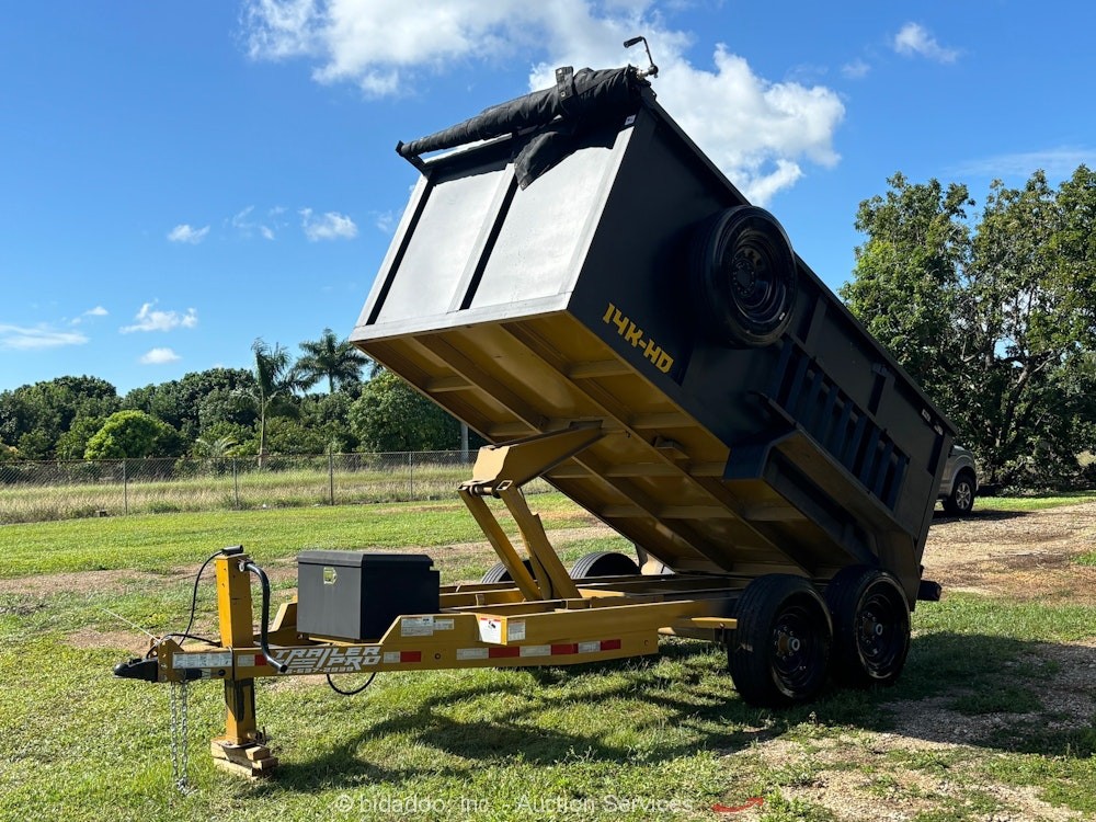 2025 Trailer Pro Corp 14K-HD 12' T/A Hydraulic Dump Equipment Trailer bidadoo