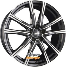 4x AEZ MONTREAL DARK - Schwarz Glänzend Frontpoliert 7,5x19 ET40 5x110
