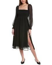 Reveriee Midi Dress Women's Black Xs