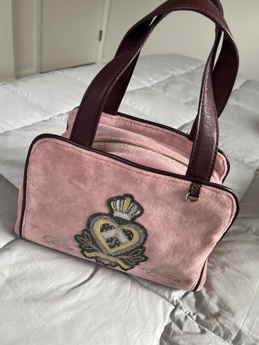 Y2K Juicy Couture Velvet Velour Handbag Purse Light Pink Excellent