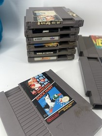 Lot of 14 Nintendo NES Games Mario 2 Dr Mario Bubble Bobble Excitebike Untested.