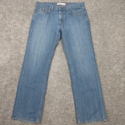Levis Jeans Mens 34x32 Blue 559 Relaxed Straight Comfort Faded Zip Denim Pants