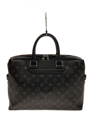 LOUIS VUITTON Business Bag Odyssey Briefcase Monogram Eclipse PVC BLK Used