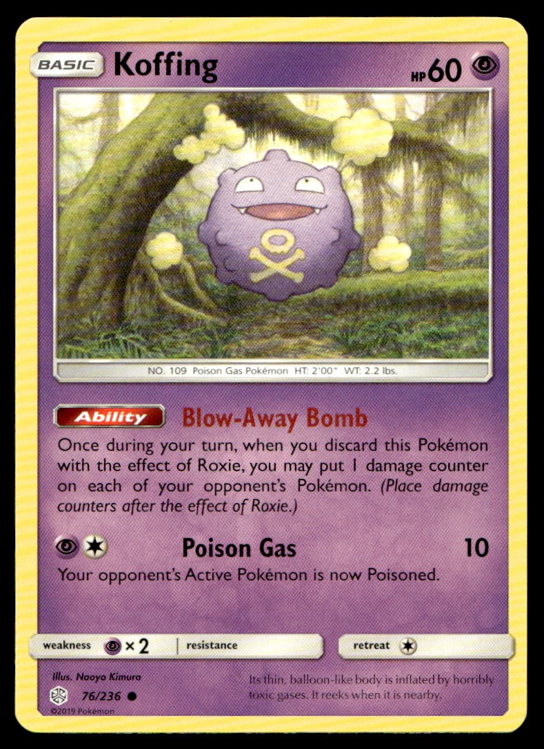 NM Koffing [SM - Cosmic Eclipse 76/236] Common Pokemon TCG