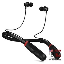 Neckband Bluetooth Headphones, 200H Long Playtime Wireless Stereo Black