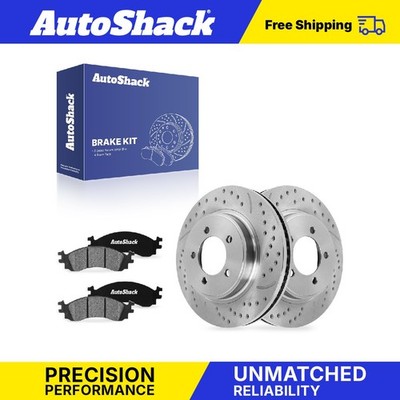 Front Drilled Slotted Brake Rotors Ceramic Pads for Ford, Explorer 2006-2010