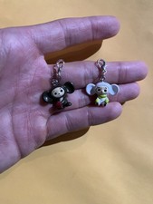 Cheburashka Mini Figure Phone Strap Monkey 2x Brown White