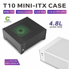 T10 Mini ITX Case 4.8L Office Small Case Supports Built-in FLEX PSU/70mm High Co