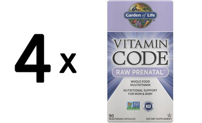 4 x Garden of Life Vitamin Code RAW Prenatal - 90 vcaps (374,98 EUR/kg)