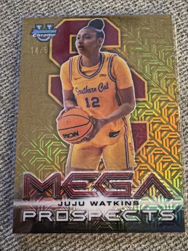 Topps Bowman Chrome U 2025 JUJU WATKINS Mega Prospects Gold Mojo /50 #MP-8 USC