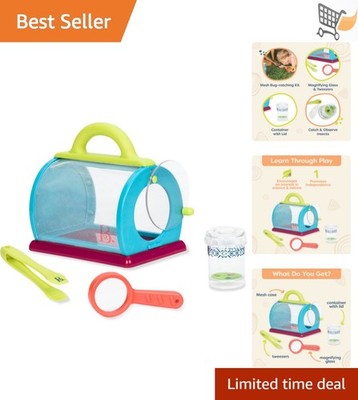 Bug Catching Kit Kids Outdoor Insect Observation set Mesh Container Tweezers