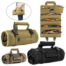 Large Tool Roll Organizer Tool Roll Up Canvas Bag Tool Wrench Super Big Pouch UK
