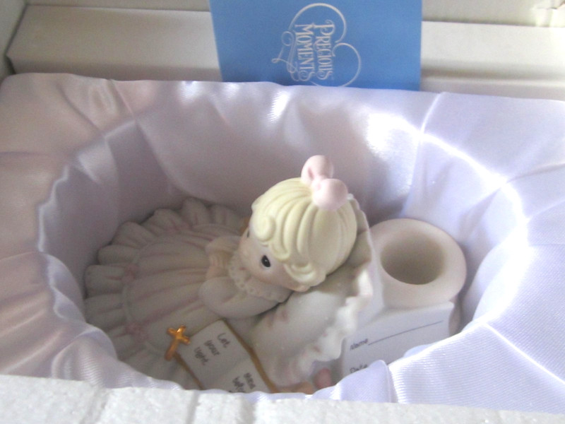 Precious Moments In Thy Light Shall We See BAPTISM/ CHRISTENING Figurine 620016