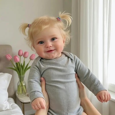 Reborn Baby Dolls Girl Full Body Soft Full Vinyl Doll Girl With Rooted Hair