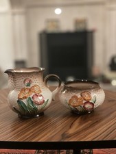 Vintage Carlton Ware Somerset Buttercup Milk Jug & Sugar Bowl - Hand Painted MCM