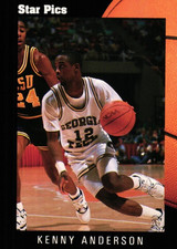 Kenny Anderson 1991 Star Pics Flashback Georgia Tech Basketball Card