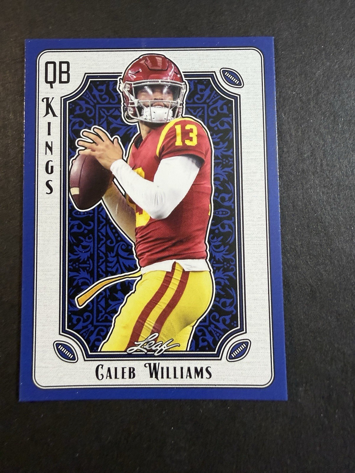 Caleb Williams Leaf Football QB Kings #QBK4 Blue