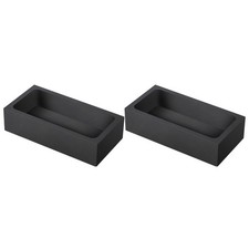 2Pcs Reusable Graphite Ingot Mold for Jewelry Casting Metal Melting Furnace Tray