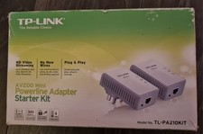 TP LINK AV200 POWERLINE ADAPTER STARTER KIT.
