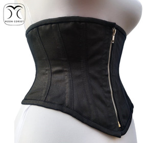 Underbust Waspie Corset Waist Trainer Corset Steel Boned Heavy Duty Zip Closure