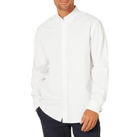 Amazon Essentials Herren Oxford-Hemd Langarm Regular Fit Weiß GrößE M