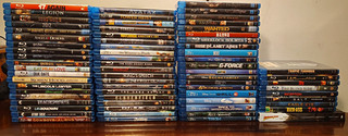 69 Blu Rays lot Mixed Titles in Blu ray Cases