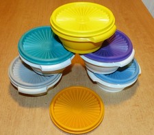 Tupperware 5 Schüssel + Ersatz Deckel Sonnendeckel ca. 340ml   11tlg
