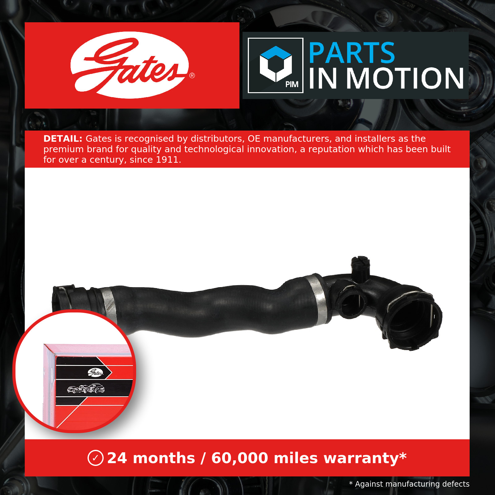 Upper GATES 3935 Radiator Hose for BMW - Image 15
