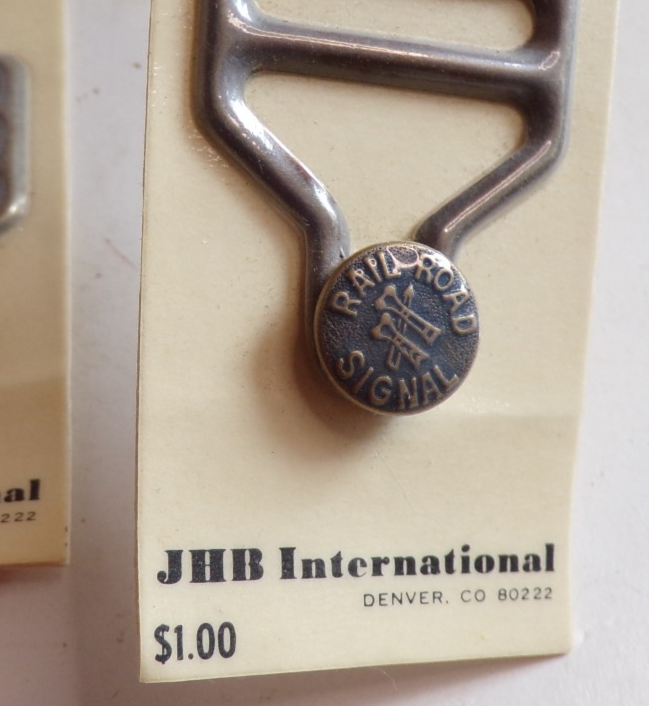 Loading Button Card Lot of 2 Vintage Mini Overall Set JHB Intll Buckles Buttons Rail Road ...