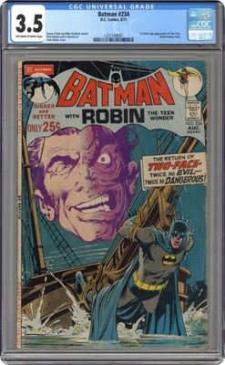 Batman # 234 Cgc 3.5 1971 1231149001 1st Silber Alter App. Zwei Gesicht