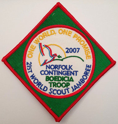 Boy Scouts 21st World Jamboree 2007 Norfolk Contingent Patch. Boedicia Troop