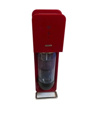 SodaStream Source Soda Maker SOU-001 Red 2 Bottles Partial CO2 Cartridge Works 