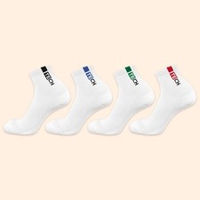 Technist Crew Sports Socks Unisex Tennis Badminton National Team 4 Pairs TS-31