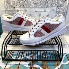 DEXTER Lori Bowling Shoes White w/ Red Lace Up B4256 Woman's Sz 10