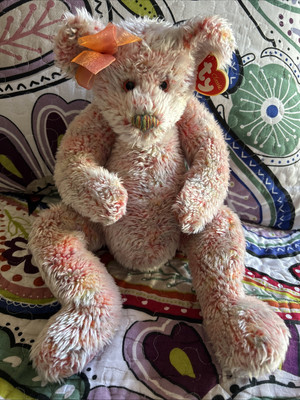 TY BEANIE BUDDY TEDDY BEAR CLASSIC 16'' RAZZMATAZZ - RAINBOW ORANGE - w TAGS 2000