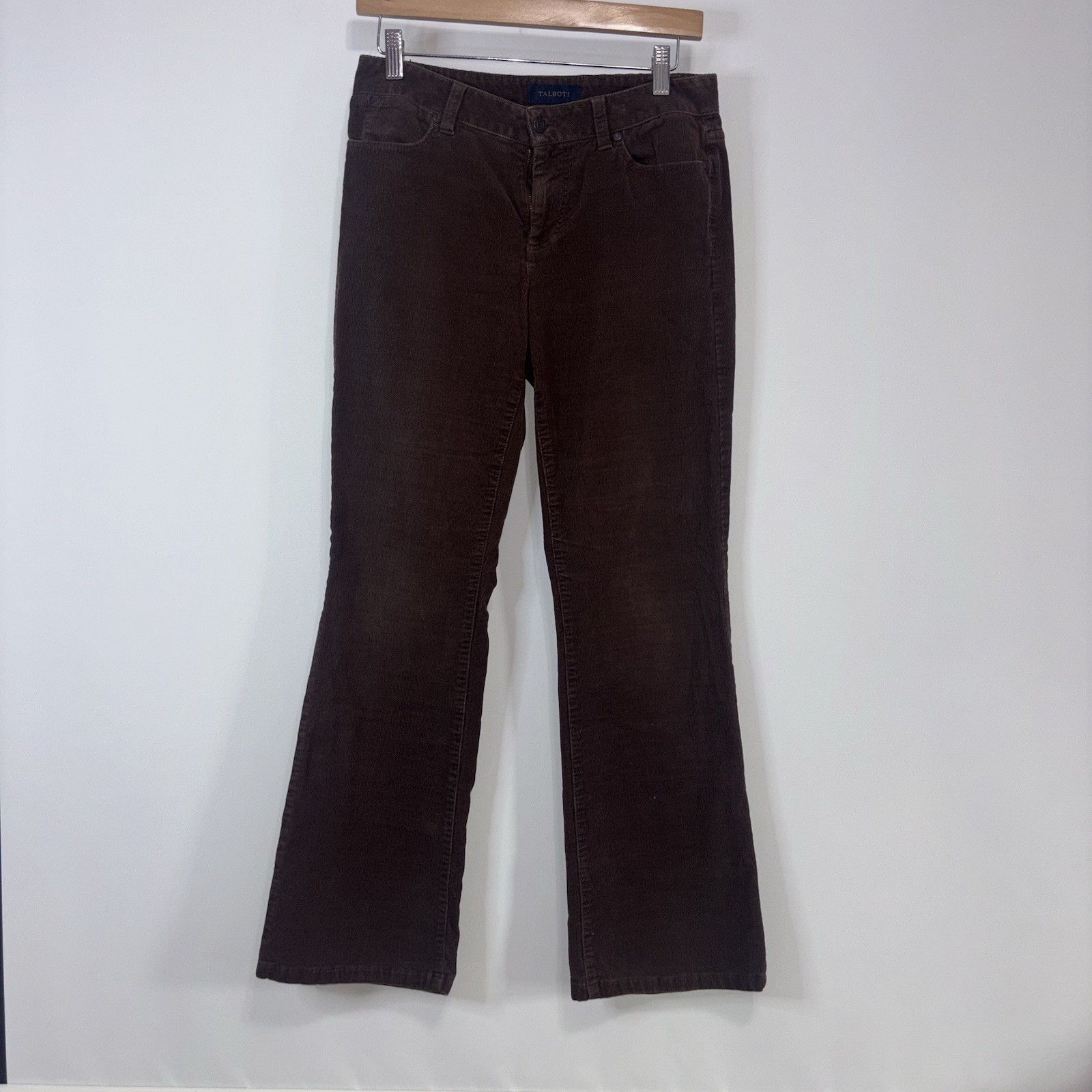 Talbots Curvy Stretch Corduroy Flare Leg Pants Brown Bootcut Style Size 4