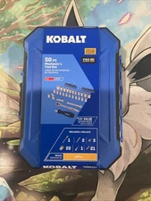 Kobalt 50 Piece standard SAE and Metric Polished Chrome Mechanic Tool Set 