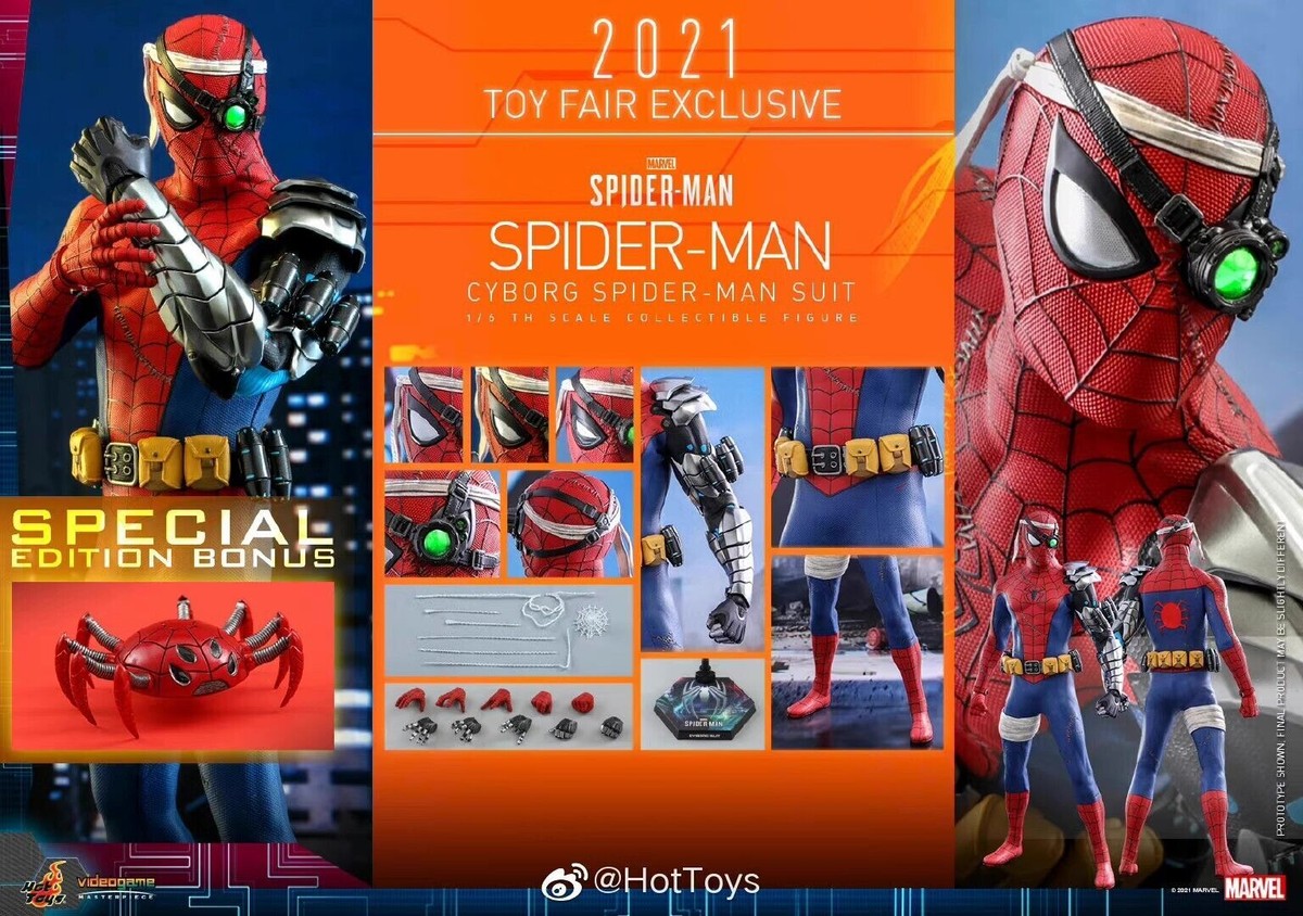 New Hot Toys VGM51B Marvel's Spider-Man Peter Parker Cyborg Suit