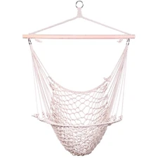 Hanging Rope Hammock Chair Swing Seat Garden Yard Hanging Outdoor Cotton Cave