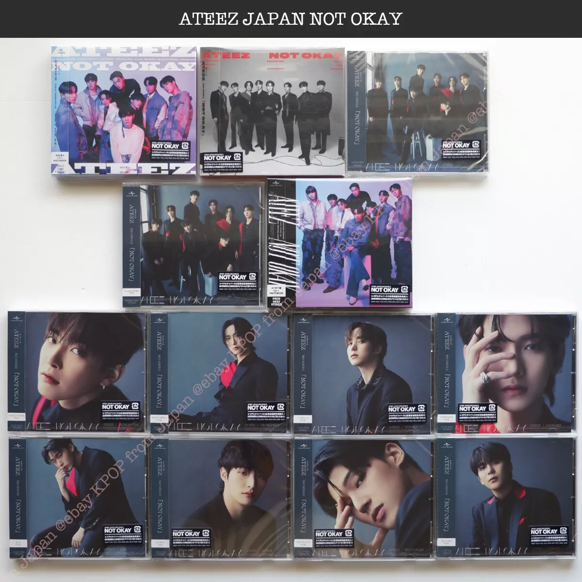 Unopened ATEEZ JAPAN NOT OKAY Album ATINY SOLO JPFC Flash A CD | eBay