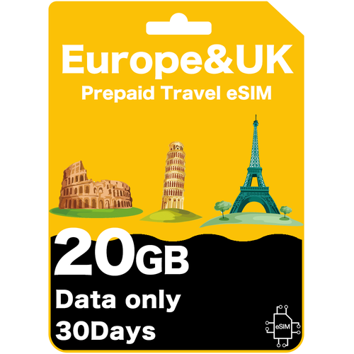 Europe & UK Prepaid Travel eSIM (Data Only) - Picture 9 of 10