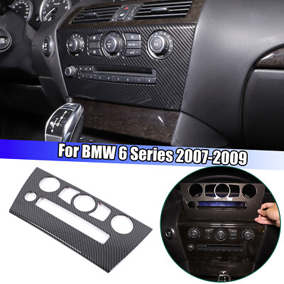ABS Carbon Center Air Conditioning Cover Trim For BMW 6 Series E63 E64 2004-2009