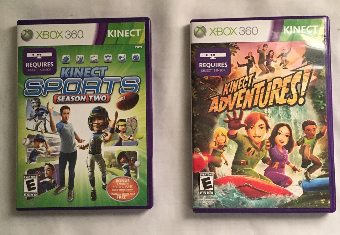 Kinect Game Lot Adventures and Sports Xbox 360 Microsoft Two Games