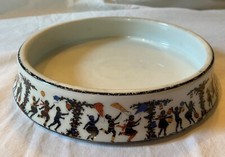 Charming Vintage Victoria Baby Feeding Dish Children Silhouettes 7-3/8" Diameter