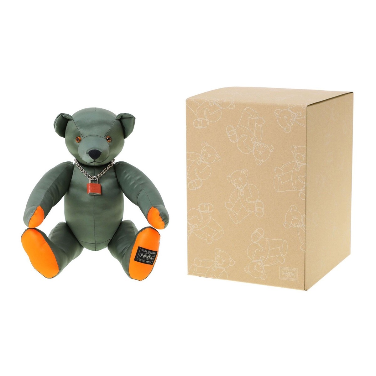 新品 MIN-NANO × PORTER MN GRIZZLY BEAR ベア PORTER GRIZZLY BEAR 2024 ver. TANKER Sage Green Stuffed Plush Toy